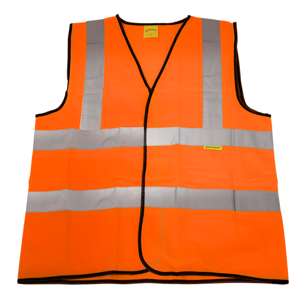 Sealey Worksafe® Hi-Vis Orange Waistcoat - Medium 9812M