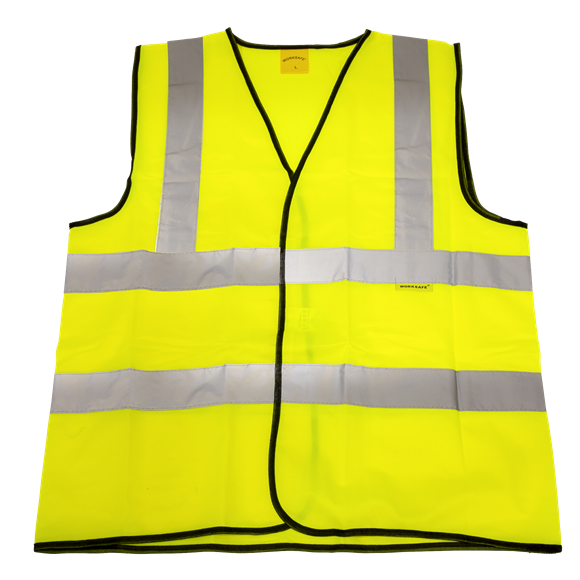 Sealey Worksafe® Hi-Vis Yellow Waistcoat - Medium 9804M