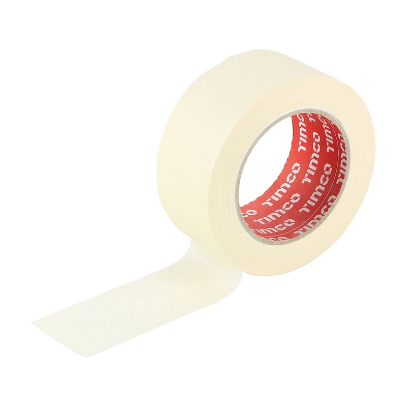 Timco 50m x 50mm Masking Tape Clean &amp; Precise Removal Cream SMT50