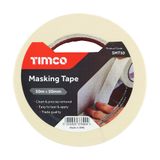 Timco 50m x 50mm Masking Tape Clean & Precise Removal Cream SMT50
