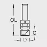 Trend 46/902X1/4TC - Guided profiler 9.5mm dia x 12.7mm cut