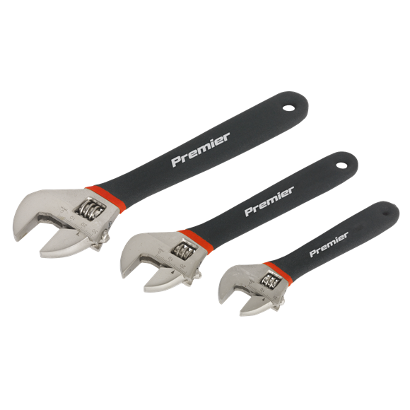 Sealey Premier Adjustable Ni-Fe Finish Wrench Set 3pc AK907