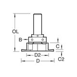 Trend 1/2" Aquamac 21 Recesser 46.3mm C207X1/2TC