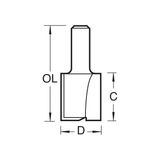 Trend 1/2" Two Flute Cutter 20mm 4/6X1/2TC