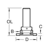 Trend 1/2" Weatherseal Groover 3mm x 7mm C213X1/2TC