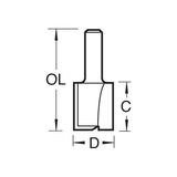 Trend 1/4" Two Flute Cutter 10mm 3/61X1/4TC