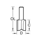 Trend 1/4" Two Flute Cutter 12mm 3/8LX1/4TC