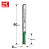 Trend 1/4" Two Flute Cutter 6mm C005X1/4TC