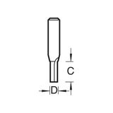Trend 1/4" Two Flute Cutter 6mm C005X1/4TC