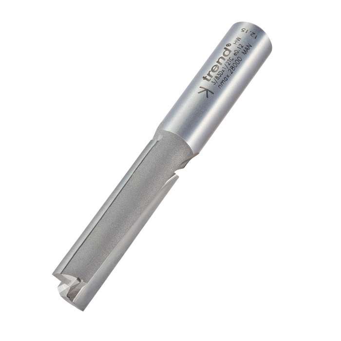 TREND 3/83DX1/2TC 12.7MM TWO FLUTE STRAIGHT ROUTER CUTTER BIT