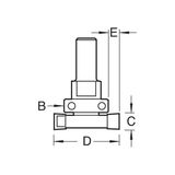Trend 40mm Intumescent Recesser Cutter C208X1/2TC