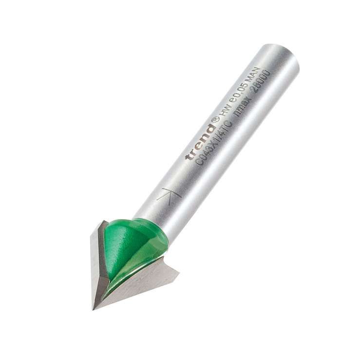 Trend 60° Chamfer V Groove Cutter C043X1/4TC