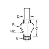 Trend 93/3X1/2TC Handrail Cutter 32mm Dia. X 38mm Cut