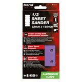Trend Aluminium Oxide 1/3 Sheet Sanding Sheet 10pc 93mm x 185mm 240 grit AB/THD/240A