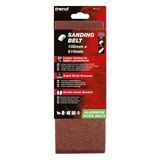 Trend Aluminium Oxide Sanding Belt 40 Grit 100mm x 610mm 3pc AB/B100/40A