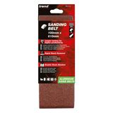 Trend Aluminium Oxide Sanding Belt 120 Grit 100mm x 610mm 3pc AB/B100/120A