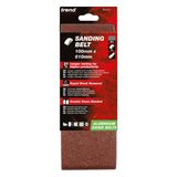 Trend Aluminium Oxide Sanding Belt 80 Grit 100mm x 610mm 3pc AB/B100/80A