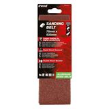 Trend Aluminium Oxide Sanding Belt 80 Grit 75mm x 457mm 3pc AB/B75/80A