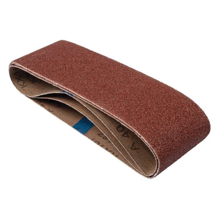 Trend Aluminium Oxide Sanding Belt 40 Grit 75mm x 533mm 3pc AB/B75A/40A