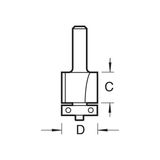 Trend Bearing guided trimmer 12.7mm diameter C195X1/2TC