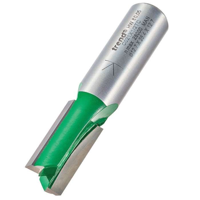 TREND C021X1/2TC TWO FLUTE CUTTER 12.7MM DIAMETER