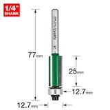 TREND C205X1/4TC BEARING GUIDED THREE FLUTE TRIMMER 12.7 MM DIAMETER 25MM