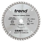 TREND CSB/16548B 165MM X 20MM X 48T WOOD CRAFT CIRCULAR SAW BLADE