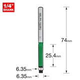 Trend Guided trimmer 6.35mm diameter x 25.4mm C168X1/4TC