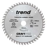 Trend Laminate / HPL Circular Saw Blade 165mm x 20mm x 48T, 3 Pack CSB/PT165/3PK