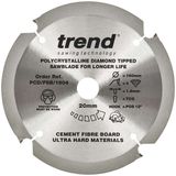 Trend PCD Fibre Cement Circular Saw Blade 160mm x 20mm x 4T PCD/FSB/1604