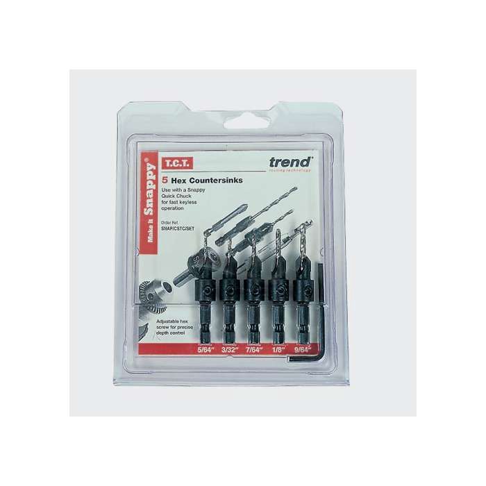 Trend Snappy Countersink Set 5 Piece SNAP/CSTC/SET