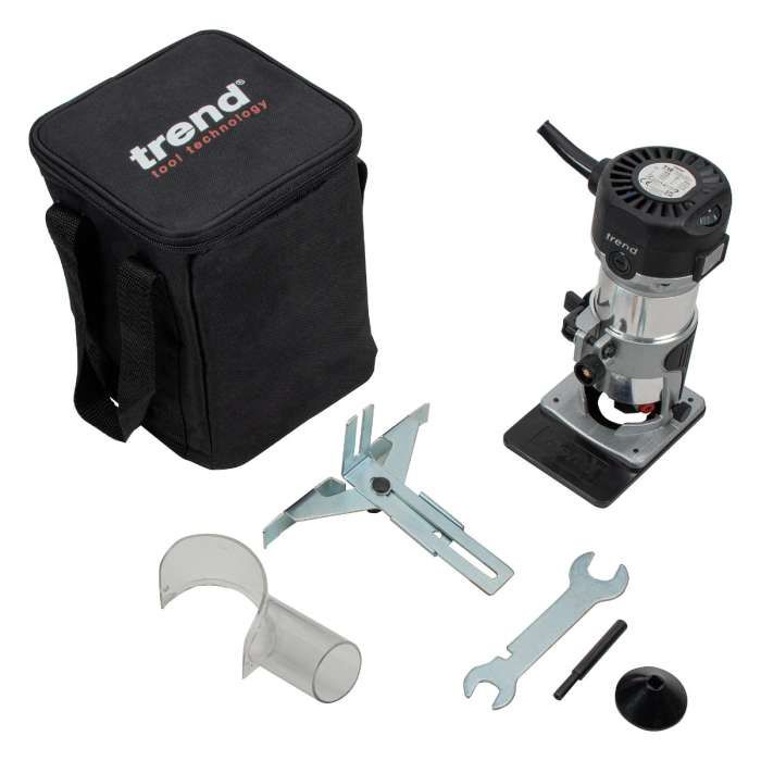 Trend T1ETS/X 1/4&quot; Trimmer Router 240V/710W