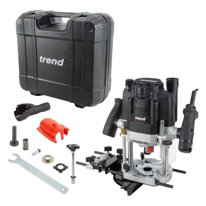 Trend T8EK 1/2in Dual Mode Plunge Router 2200W 240V With Carry Case