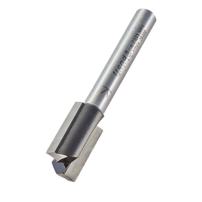 Trend TR11X1/4TC Two Flute Cutter 12mm Diameter - 1/4&quot; Shank