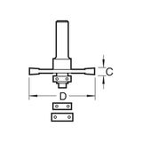 Trend TR35X1/2TC TR35 X 1/2" TCT Biscuit Jointer Set 4.0mm