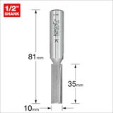 TREND TRE36012TC 3/60 X 1/2 10.0MM TCT TWO FLUTE CUTTER3/60X1/2TC