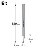 TREND TRE50518HSE HELICAL PLUNGE BIT 8MM DIAMETER X 8MM SHANK HSSE 50/51x8mmhsse