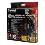 TREND UNIBASE/150 - 150mm Universal Plunge Router Sub-Base