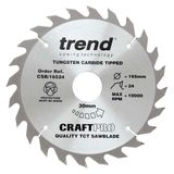 Trend Wood Circular Saw Blade 165mm x 30mm x 24T CSB/16524
