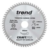 Trend Wood Circular Saw Blade 190mm x 30mm x 24/40/60T, 3 Pack CSB/190/3PK