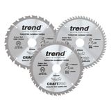 Trend Wood Circular Saw Blade 190mm x 30mm x 24/40/60T, 3 Pack CSB/190/3PK