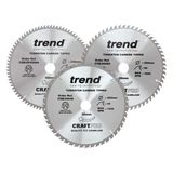 Trend Wood Circular Saw Blade 250mm x 30mm x 48/60/84T, 3 Pack CSB/250/3PK
