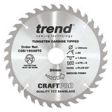Trend Wood Cordless ATBR Circular Saw Blade 190mm x 30mm x 36T CSB/19036TC