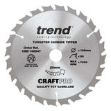 Trend Wood Cordless Circular Saw Blade 165mm x 20mm x 24/40/52T, 3 Pack CSB/165/3PK/B