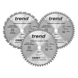 Trend Wood Cordless Mitre Saw Blade 184mm x 16mm x 24/48/60T, 3 Pack CSB/CC184/3PK