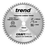 Trend Wood Cordless Mitre Saw Blade 184mm x 16mm x 60T CSB/CC18460T