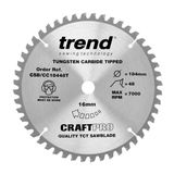 Trend Wood Cordless Mitre Saw Blade 184mm x 16mm x 48T CSB/CC18448T