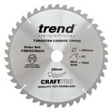 Trend Wood Mitre Saw Blade 260mm x 30mm x 42T CSB/CC26042