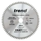 Trend Wood Mitre Saw Blade 260mm x 30mm x 72T CSB/CC26072