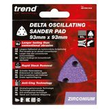 Trend Zirconium Delta Sanding Sheet 10 pc 93mm 60 grit AB/OSC/60Z